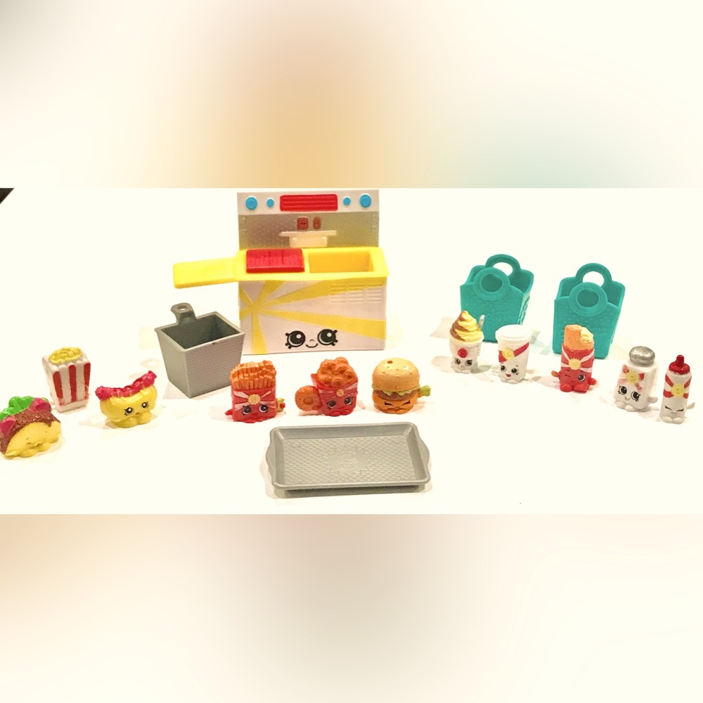 Shopkins Food Fair Fast Food Set + 3 Extra Food Figures